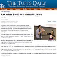 Tufts students raise $1,600 for Friends of the Chinatown Library
